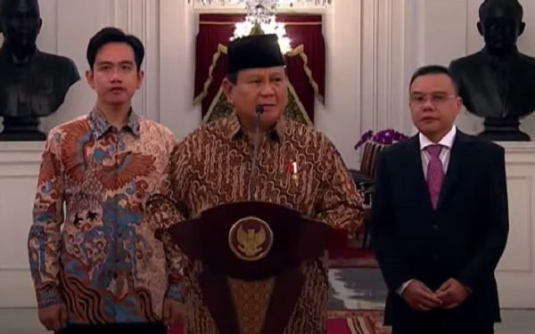 Susunan Menteri-Wamen Kabinet Merah Putih Prabowo-Gibran 