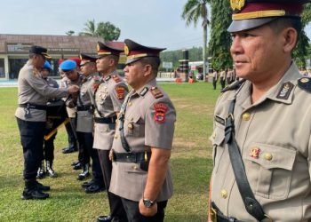 Polres Way Kanan Gelar Sertijab Kasat Reskrim, Kasat Lantas dan Kapolsek