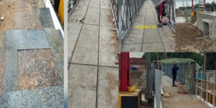 Proyek Jembatan Gantung Tirtayasa Diduga Abaikan Aturan Kontruksi