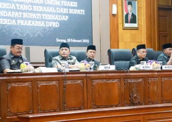 Pandangan Fraksi DPRD Kabupaten Serang Setujui 2 Raperda Usulan Bupati