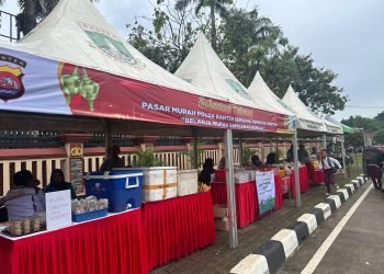 Pastikan Ketersediaan dan Kestabilan Harga Pangan, Polda Banten Bersama Pemprov Banten Gelar Pasar Murah