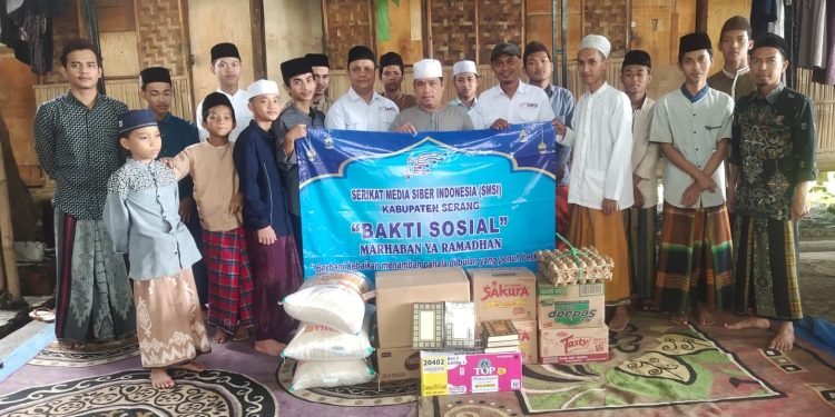 Ramadhan Berbagi: SMSI Kabupaten Serang Gelar Baksos di Ponpes Manba’ul Al-Kufy