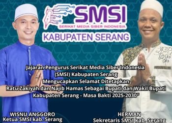 SMSI Kabupaten Serang Ucapkan Selamat Penetapan Zakiyah-Najib Sebagai Bupati dan Wakil Bupati Serang