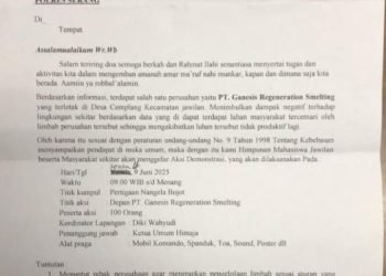Pencemaran Limbah Industri: Mahasiswa Jawilan Turun ke Jalan