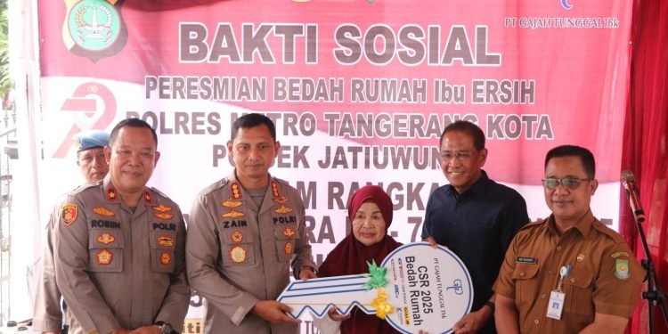 Polres Metro Tangerang Kota Bedah Rumah Warga Jelang Hari Bhayangkara
