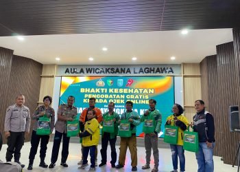Polres Dumai Gelar Bakti Sosial dan Kesehatan untuk Pengemudi Ojol