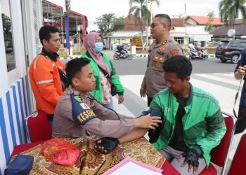Polda Jateng Perhatikan Kesehatan Pengemudi Ojol