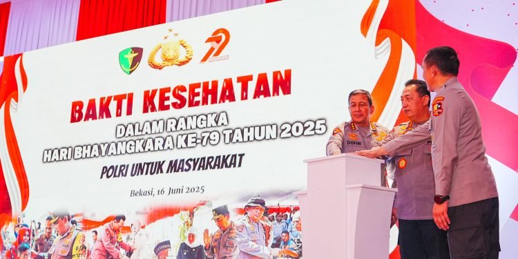 Polri Rayakan HUT dengan Bakti Kesehatan Massal