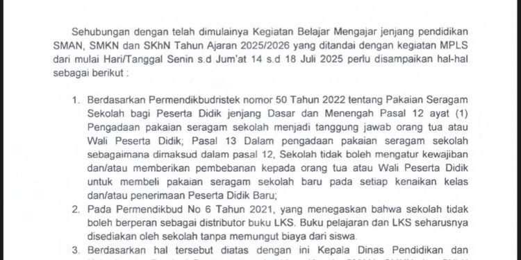 Klarifikasi Diperlukan: Edaran Dindik Banten Soal Penjualan Seragam Sekolah