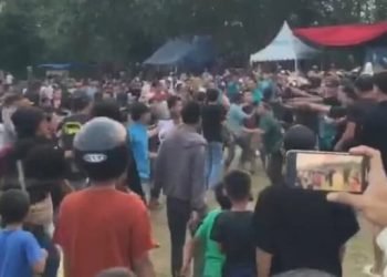 Bentrok Massal Warnai Turnamen Sepak Bola di Serang