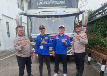 Semangat Buruh Tangerang Berkobar: Polsek Cikupa Kawal Keberangkatan ke Apel Akbar KSPSI AGN di Bekasi